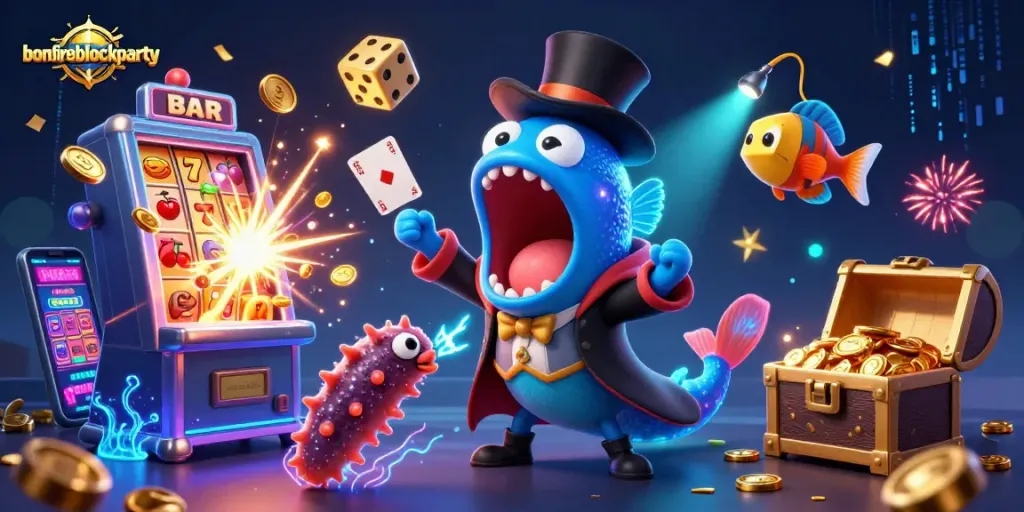Experience the excitement of bonfireblockparty with magical casino thrills and vibrant 3D characters!